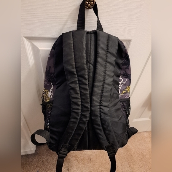 Men's Graffitti Covered Canvas Back Pack - Picture 2 of 9